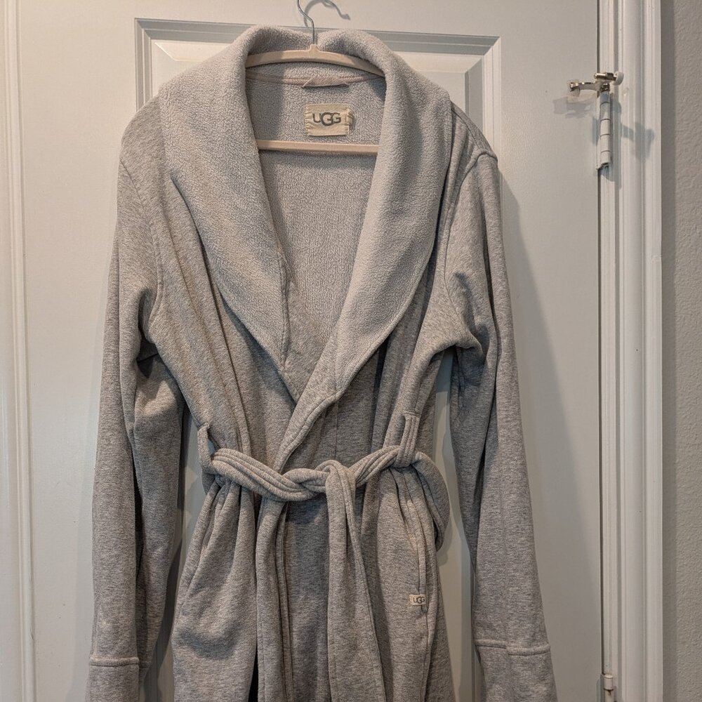 UGG BLANCHE Cozy Shawl Collar Robe SEAL HEATHER Grey Size: X-Large